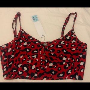 NWT LF leopard print crop
